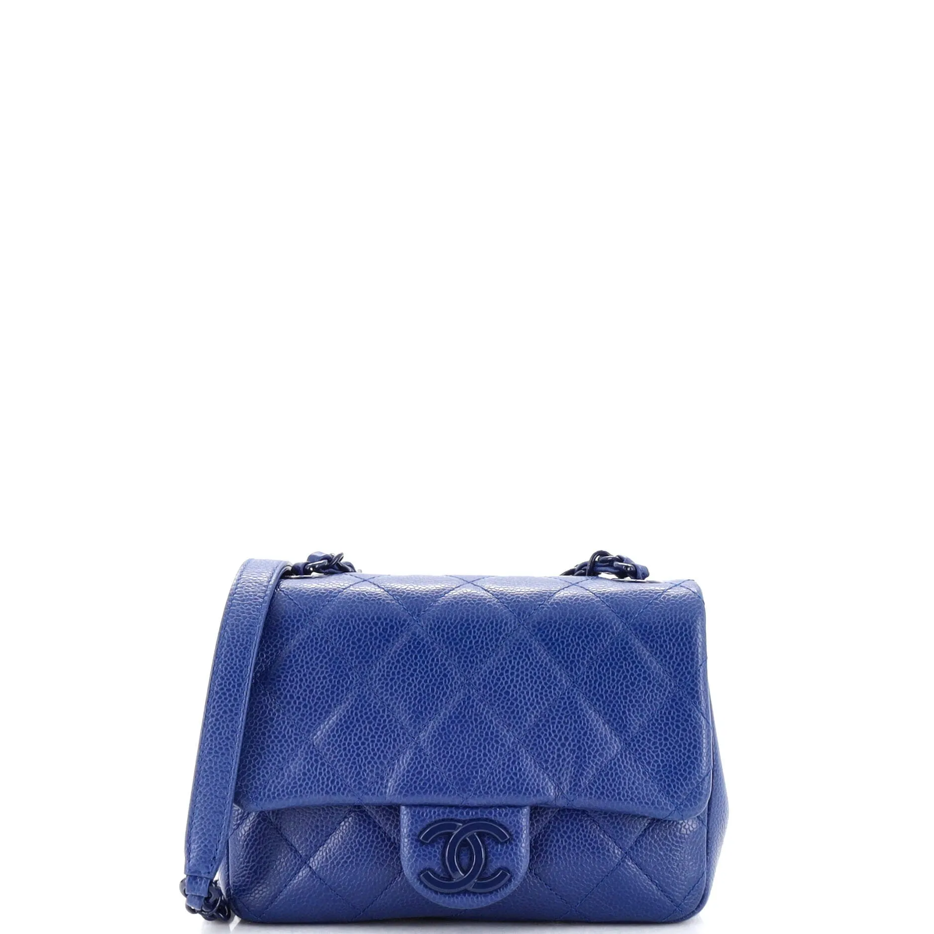 CHANEL Incognito Square Flap Bag Quilted Caviar Mini