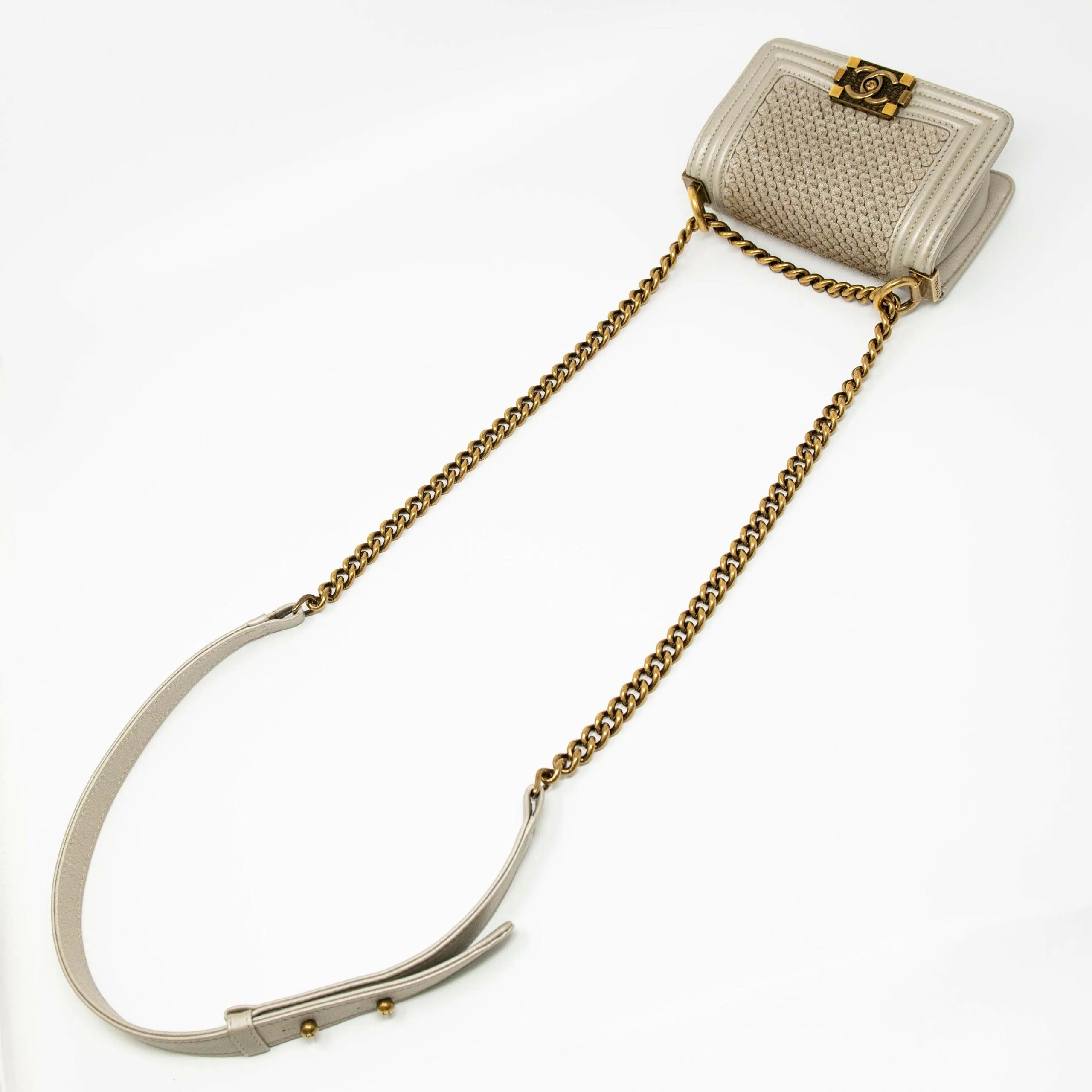 Chanel Metallic Mini Scaled Boy Bag