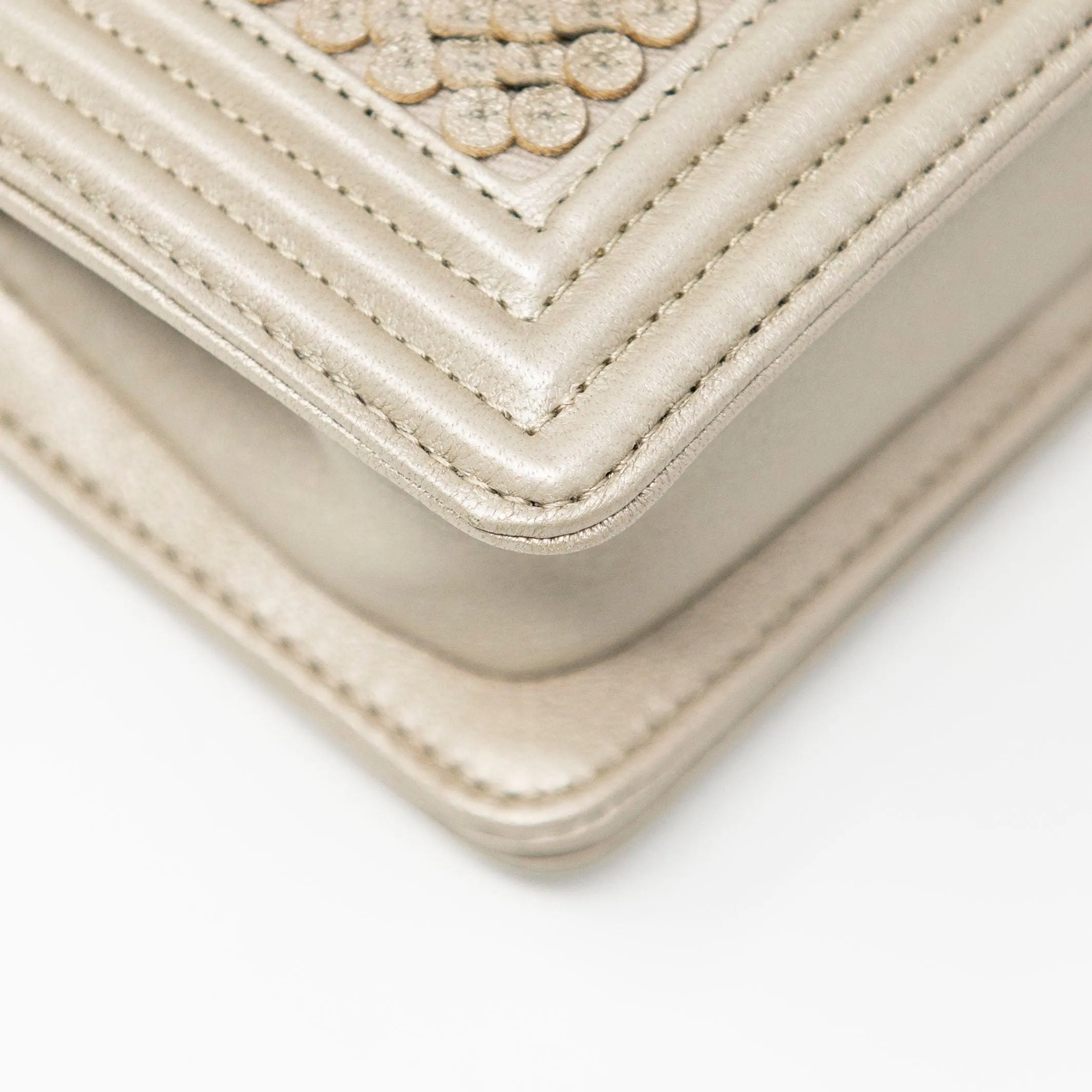 Chanel Metallic Mini Scaled Boy Bag