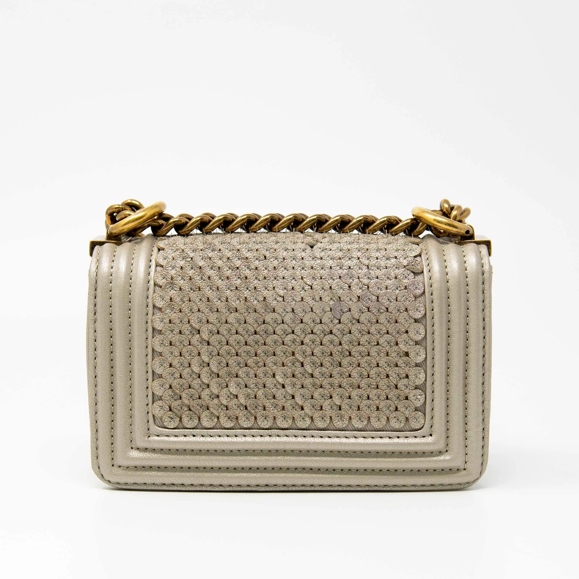 Chanel Metallic Mini Scaled Boy Bag