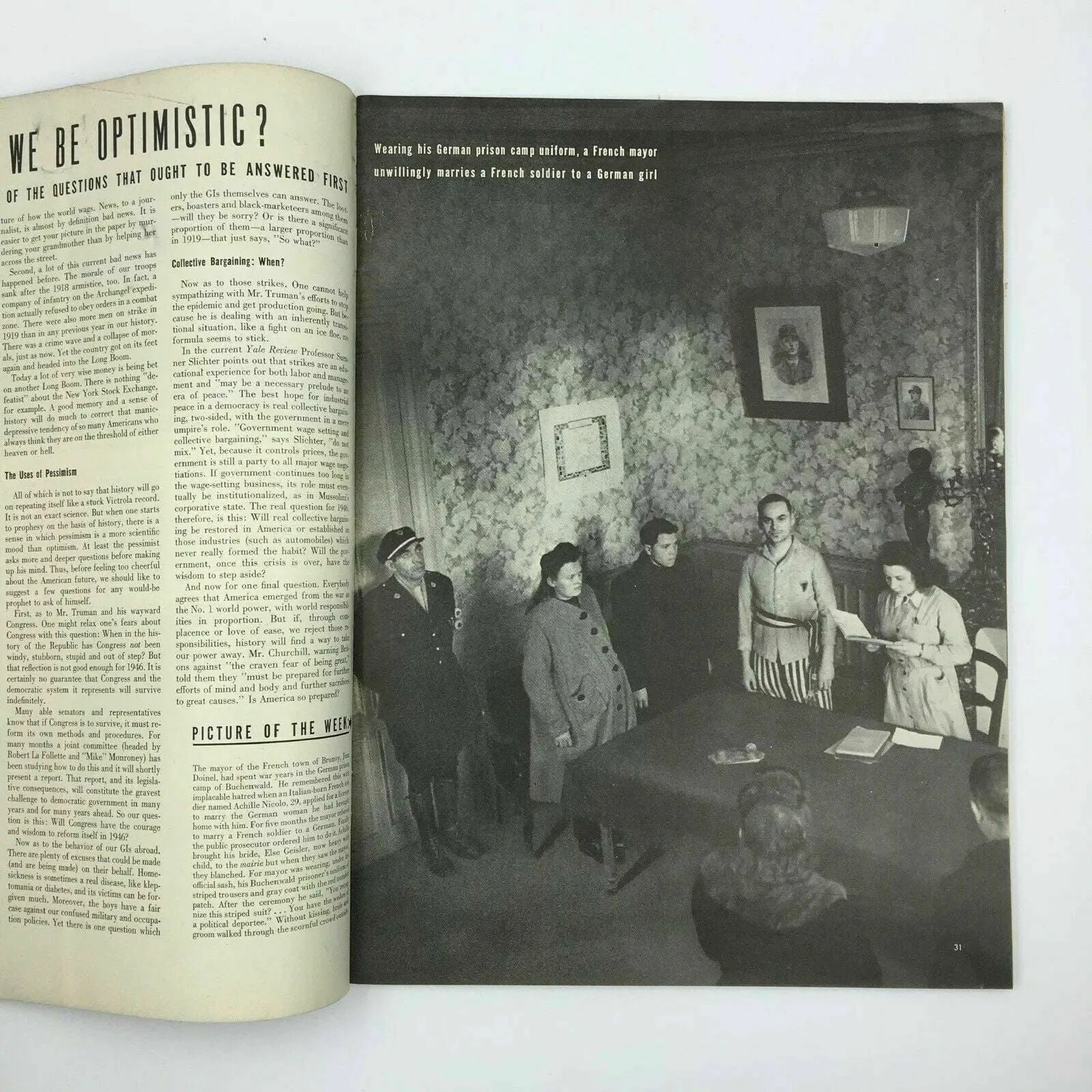 Charming Cardinal-Designate Spellman Vintage Life Magazine - Very Good - January 1946
