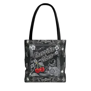 Chic Cherry Vibes Tote Bag - Cherri-fic Eco-Friendly Carryall, Stylish Reusable Shopping Bag, Cute Aesthetic Tote for Everyday Casual Use