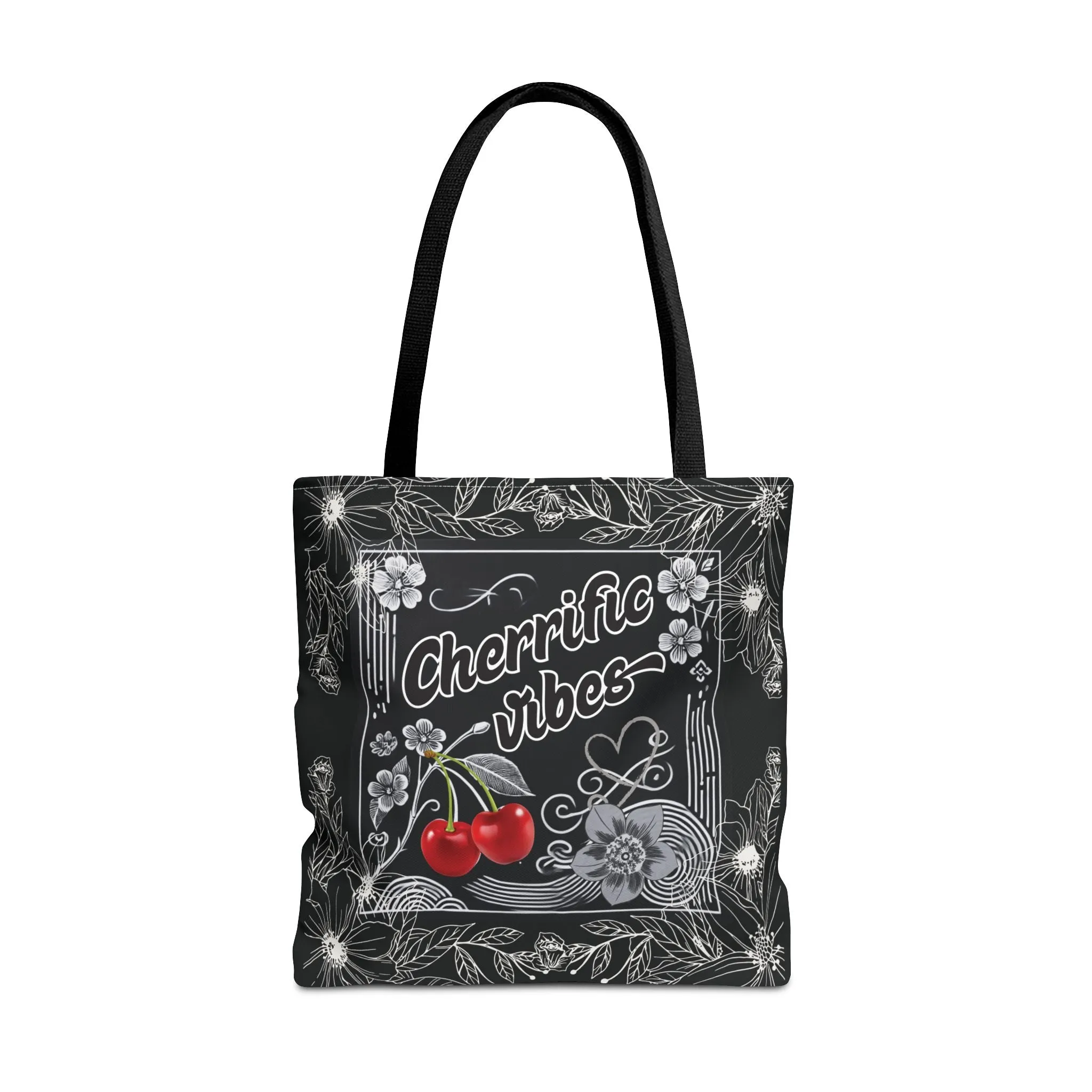 Chic Cherry Vibes Tote Bag - Cherri-fic Eco-Friendly Carryall, Stylish Reusable Shopping Bag, Cute Aesthetic Tote for Everyday Casual Use