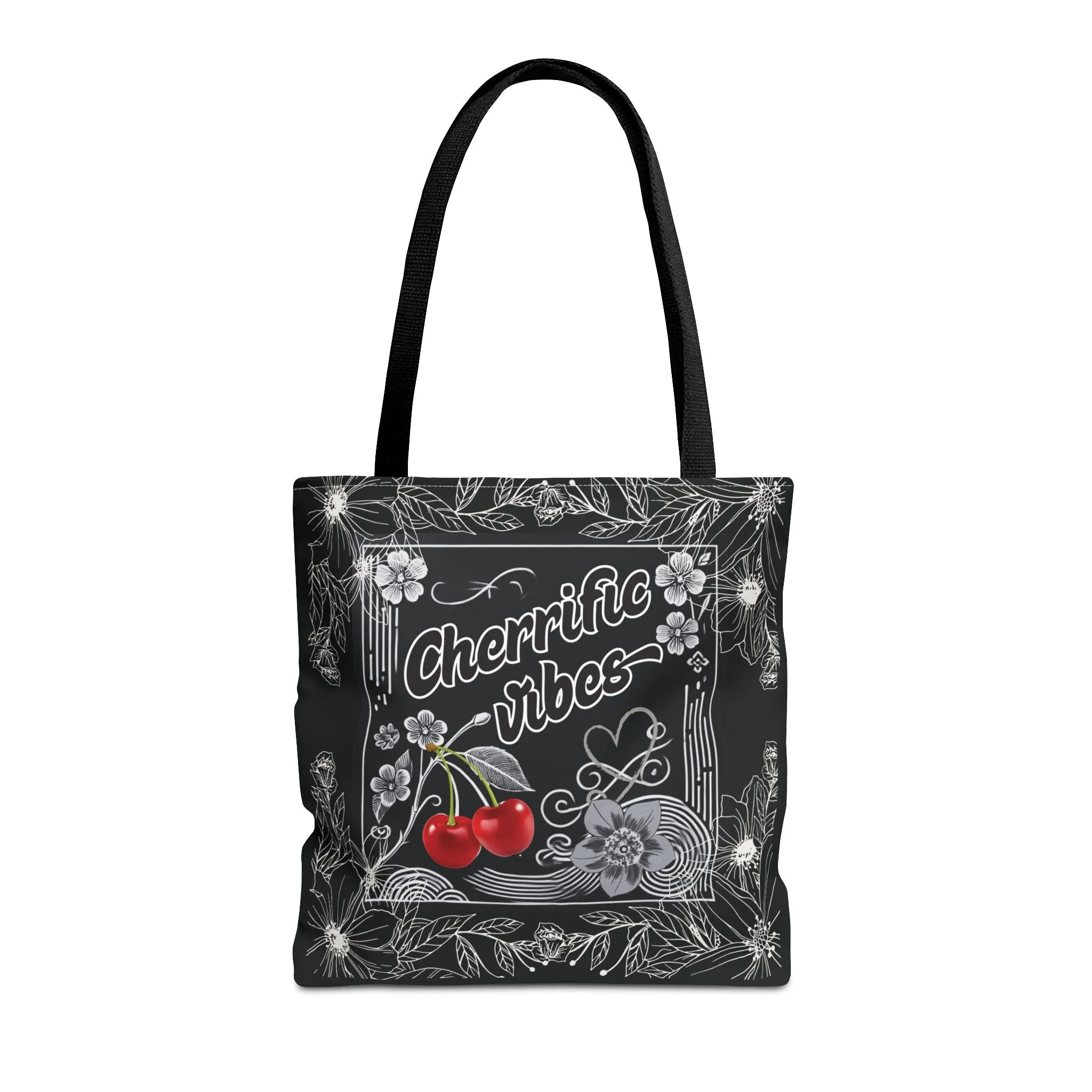 Chic Cherry Vibes Tote Bag - Cherri-fic Eco-Friendly Carryall, Stylish Reusable Shopping Bag, Cute Aesthetic Tote for Everyday Casual Use