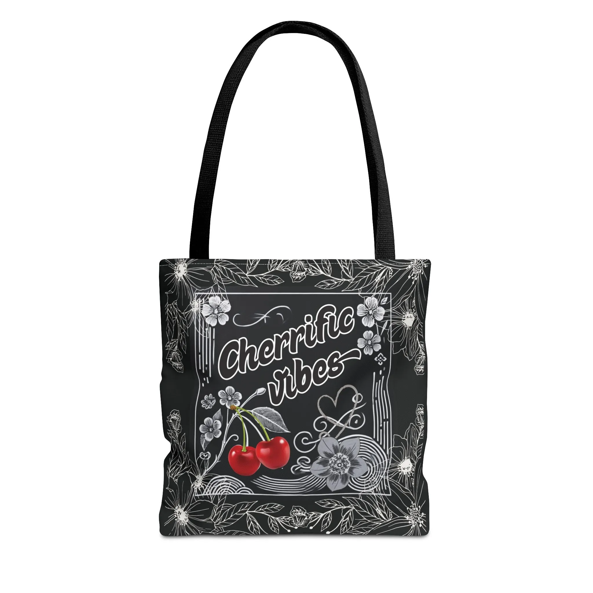 Chic Cherry Vibes Tote Bag - Cherri-fic Eco-Friendly Carryall, Stylish Reusable Shopping Bag, Cute Aesthetic Tote for Everyday Casual Use