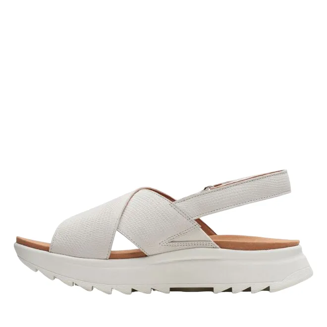 Clarks sandalo da donna Dash Lite Wish 171949 4 bianco sporco