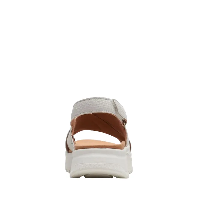 Clarks sandalo da donna Dash Lite Wish 171949 4 bianco sporco