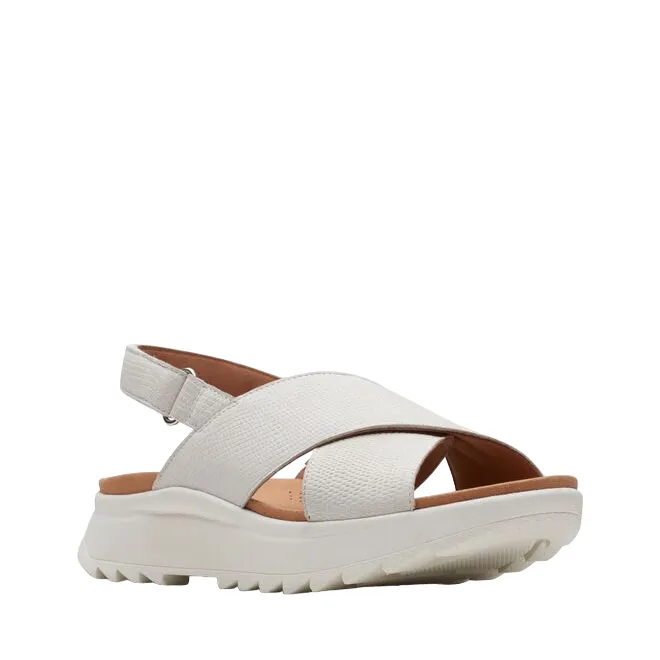 Clarks sandalo da donna Dash Lite Wish 171949 4 bianco sporco
