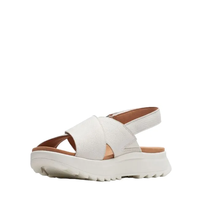 Clarks sandalo da donna Dash Lite Wish 171949 4 bianco sporco
