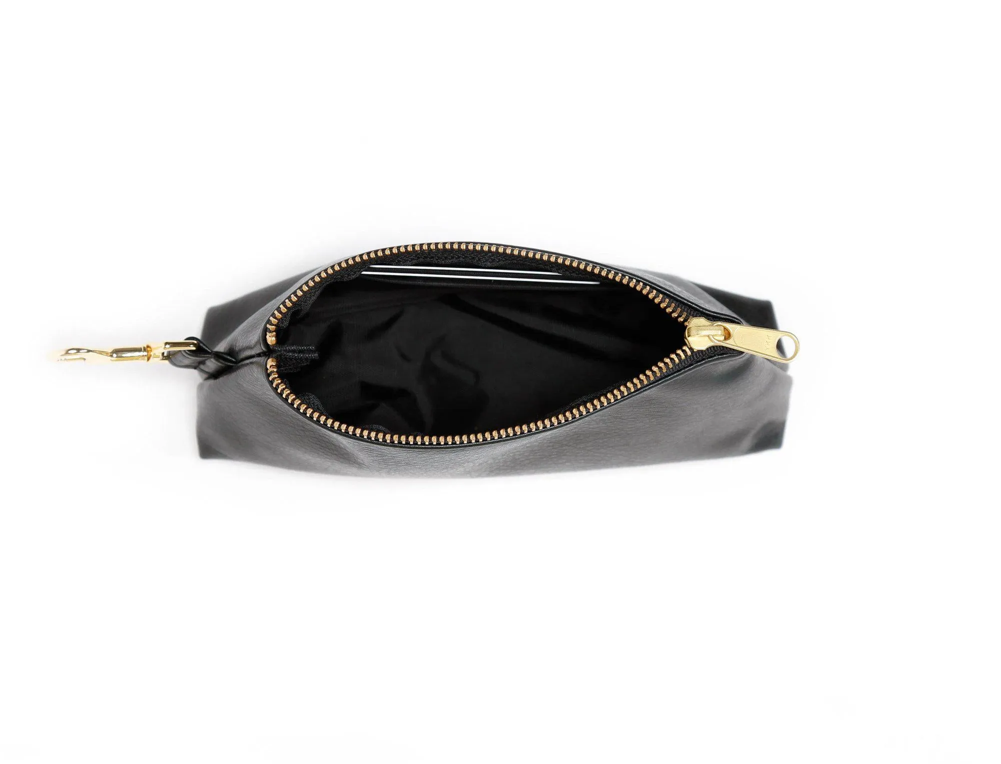 Classic Black Vegan Leather 2-PIECE WRISTLET SET