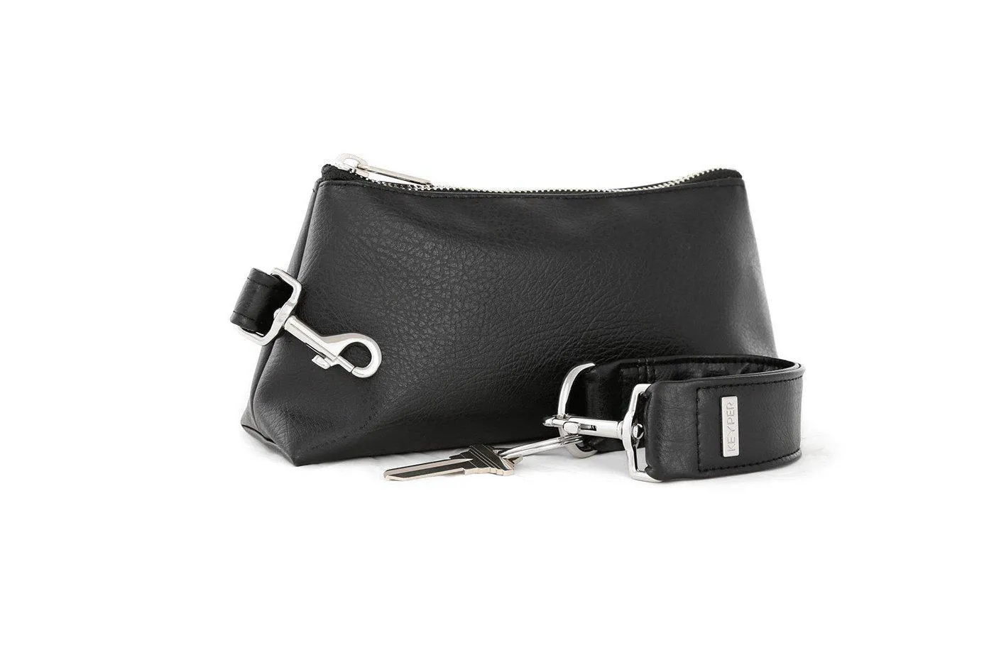 Classic Black Vegan Leather 2-PIECE WRISTLET SET