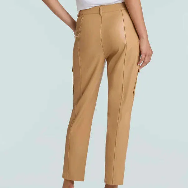 COMMANDO - Faux Leather Utility 7/8 Pant - Camel