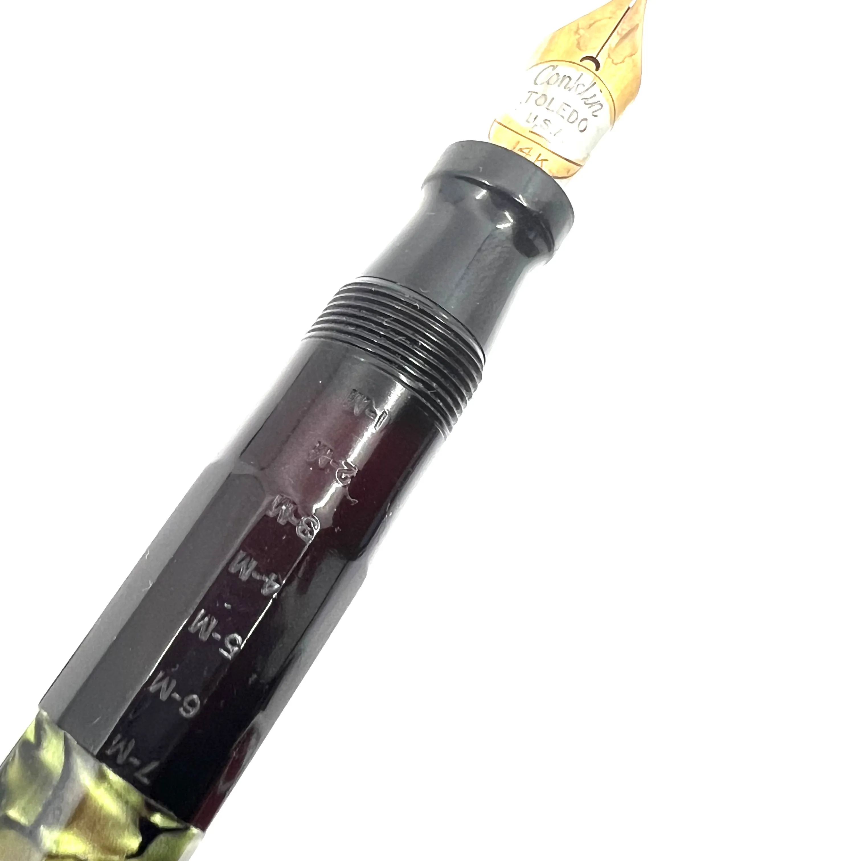 Conklin 7M Nozac Green Marble Fountain Pen