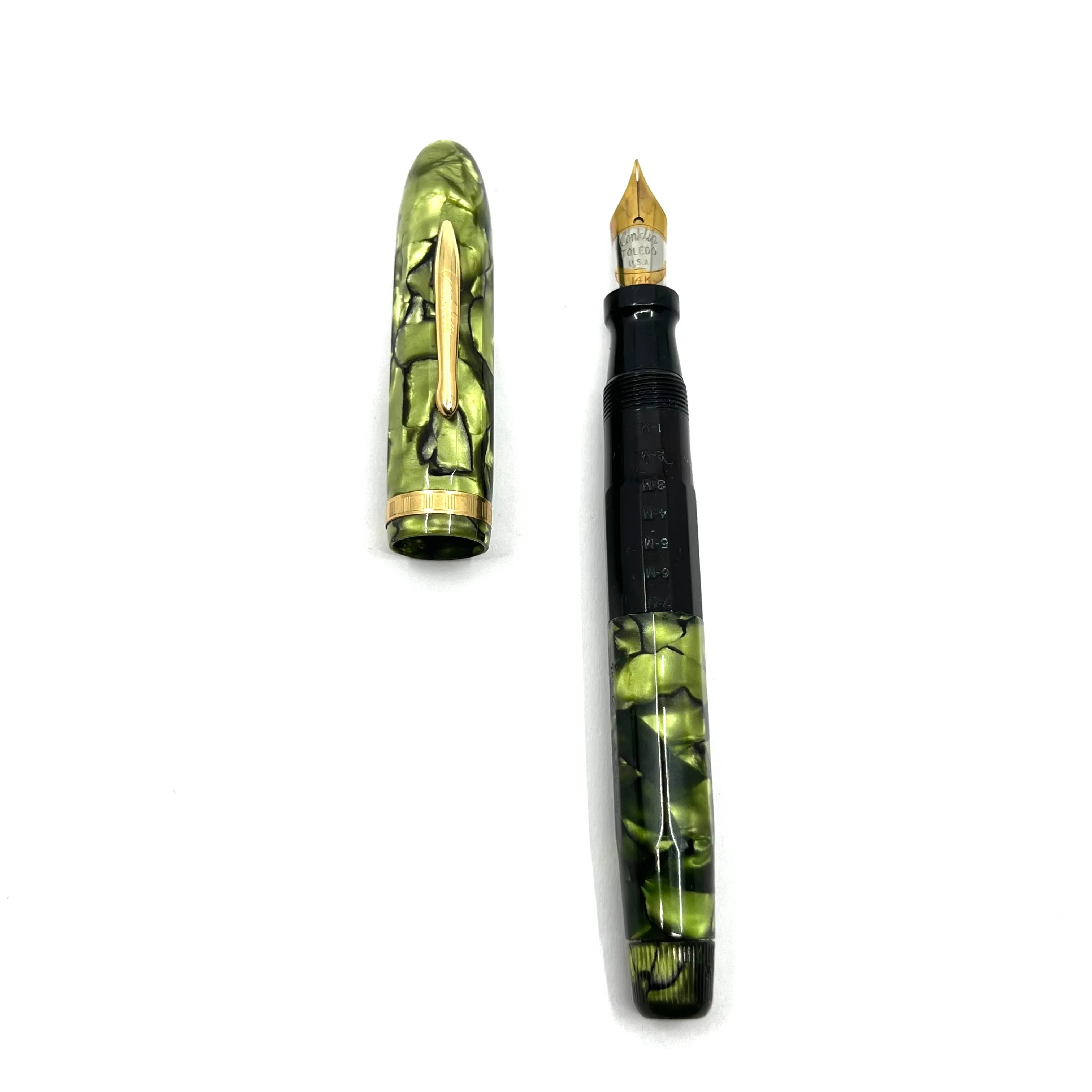 Conklin 7M Nozac Green Marble Fountain Pen