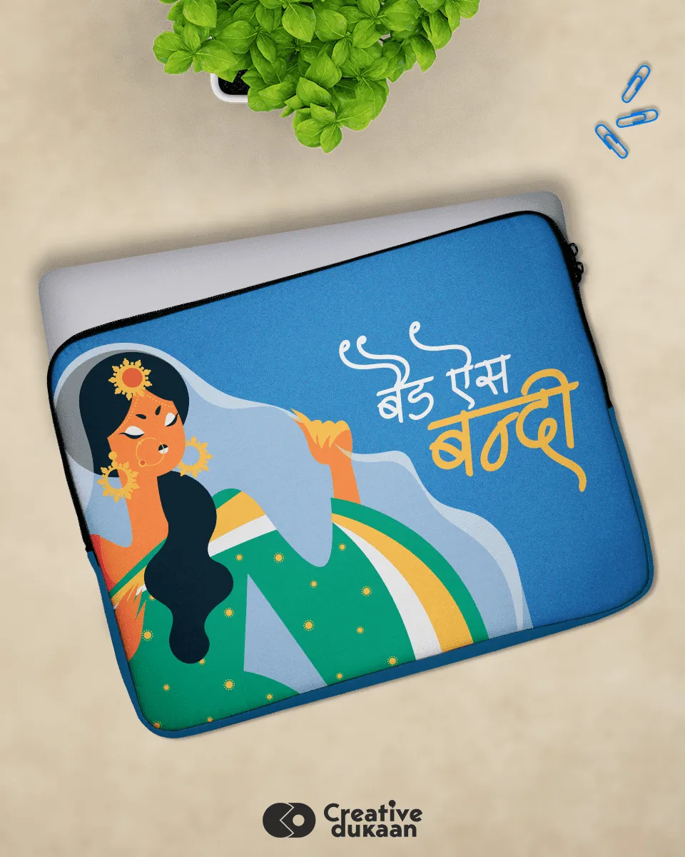 Cool and Quirky Laptop Sleeves with Tagline "Badass Bandi"