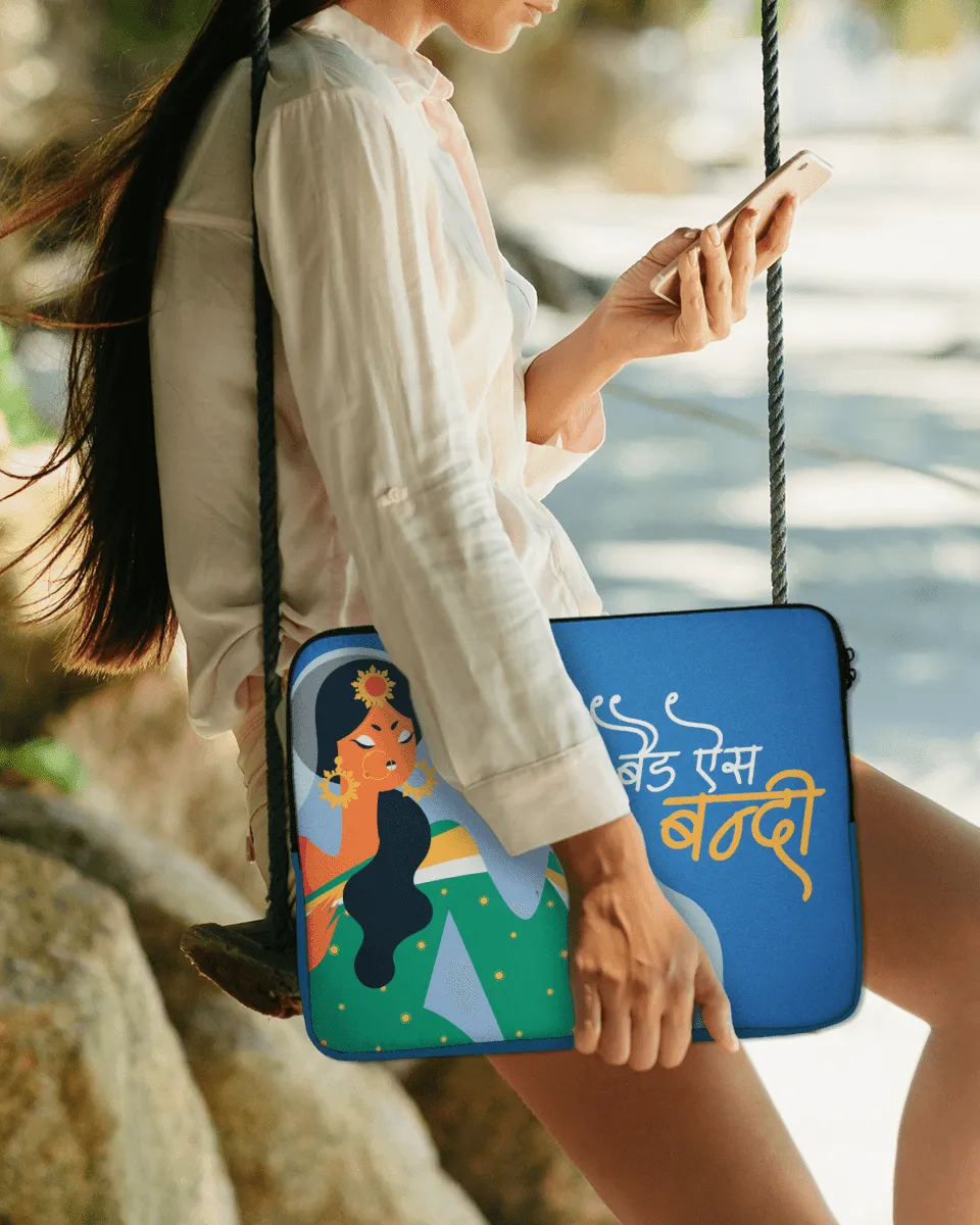 Cool and Quirky Laptop Sleeves with Tagline "Badass Bandi"