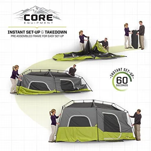 CORE Instant Cabin Tent | Multi Room Tent for Family with Storage