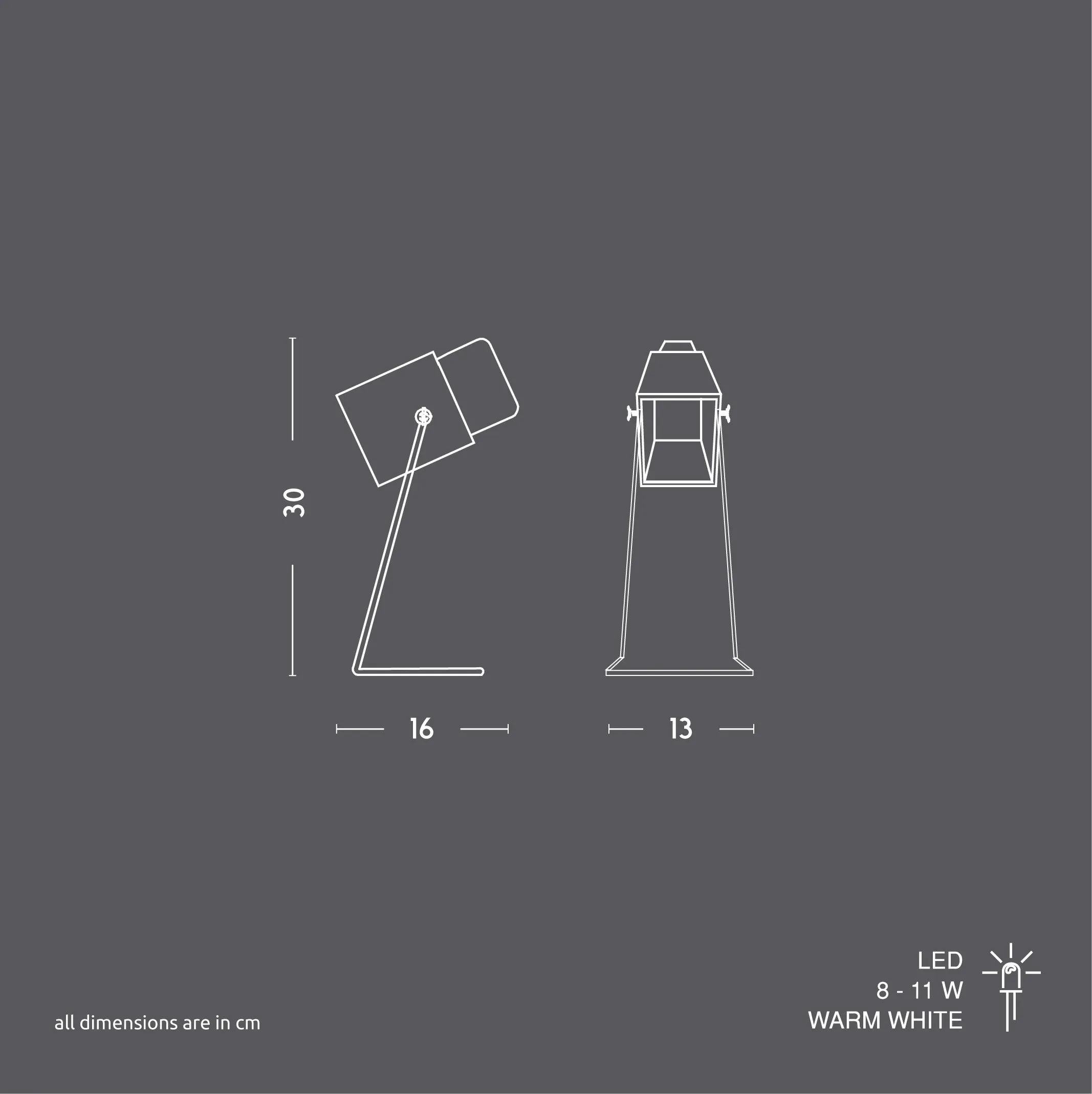 Cubiturn Sleek Table Lamp