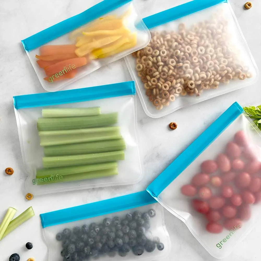 Deluxe Bundle of Reusable Food Storage Bags (Set of 12)
