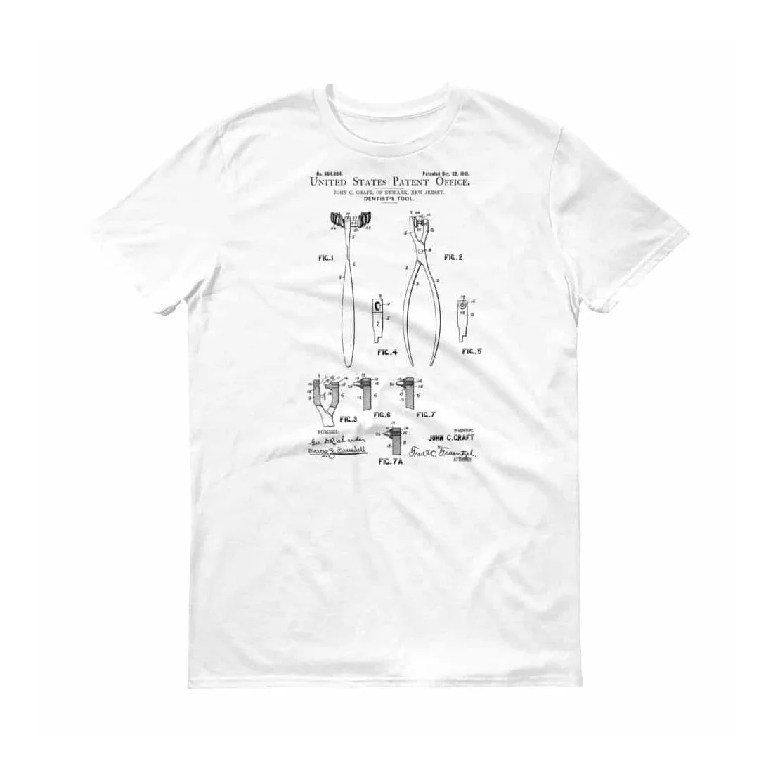 Dentist&#39;s Tool Patent T-Shirt - Patent t-shirt, Old Patent T-shirt, Dental Tool T-shirt, Dentist Gift,  Dental Assistant Gift