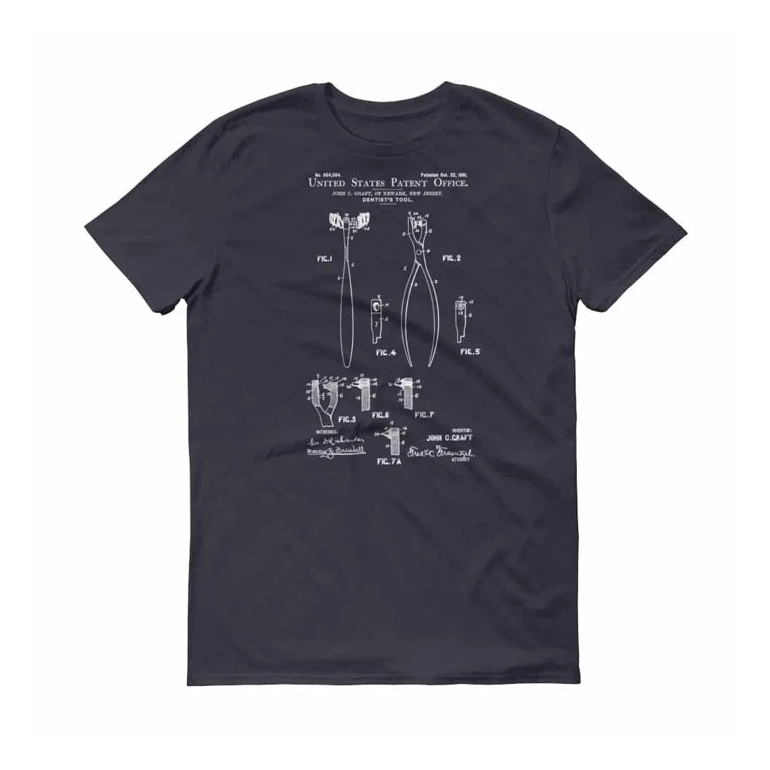 Dentist&#39;s Tool Patent T-Shirt - Patent t-shirt, Old Patent T-shirt, Dental Tool T-shirt, Dentist Gift,  Dental Assistant Gift