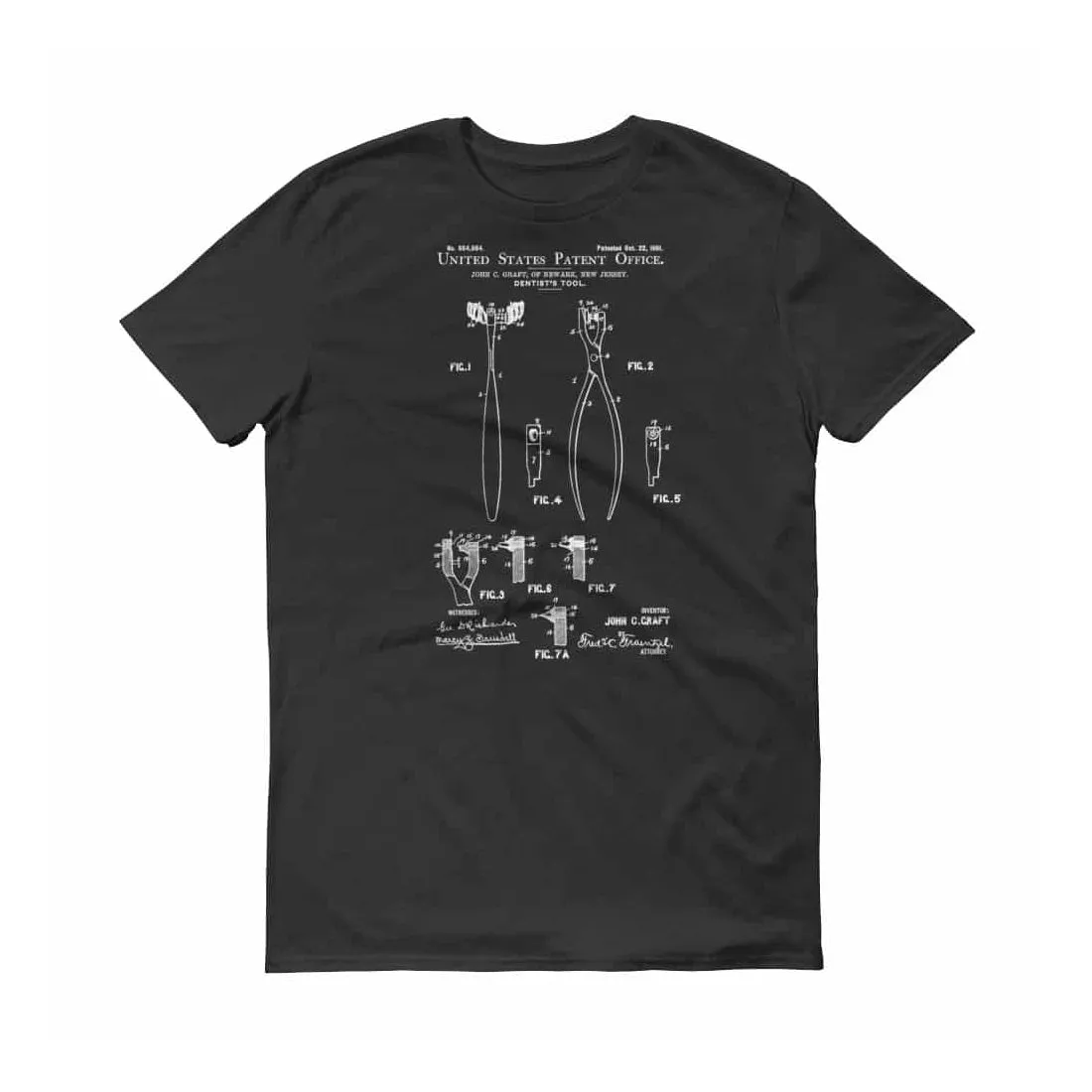 Dentist&#39;s Tool Patent T-Shirt - Patent t-shirt, Old Patent T-shirt, Dental Tool T-shirt, Dentist Gift,  Dental Assistant Gift