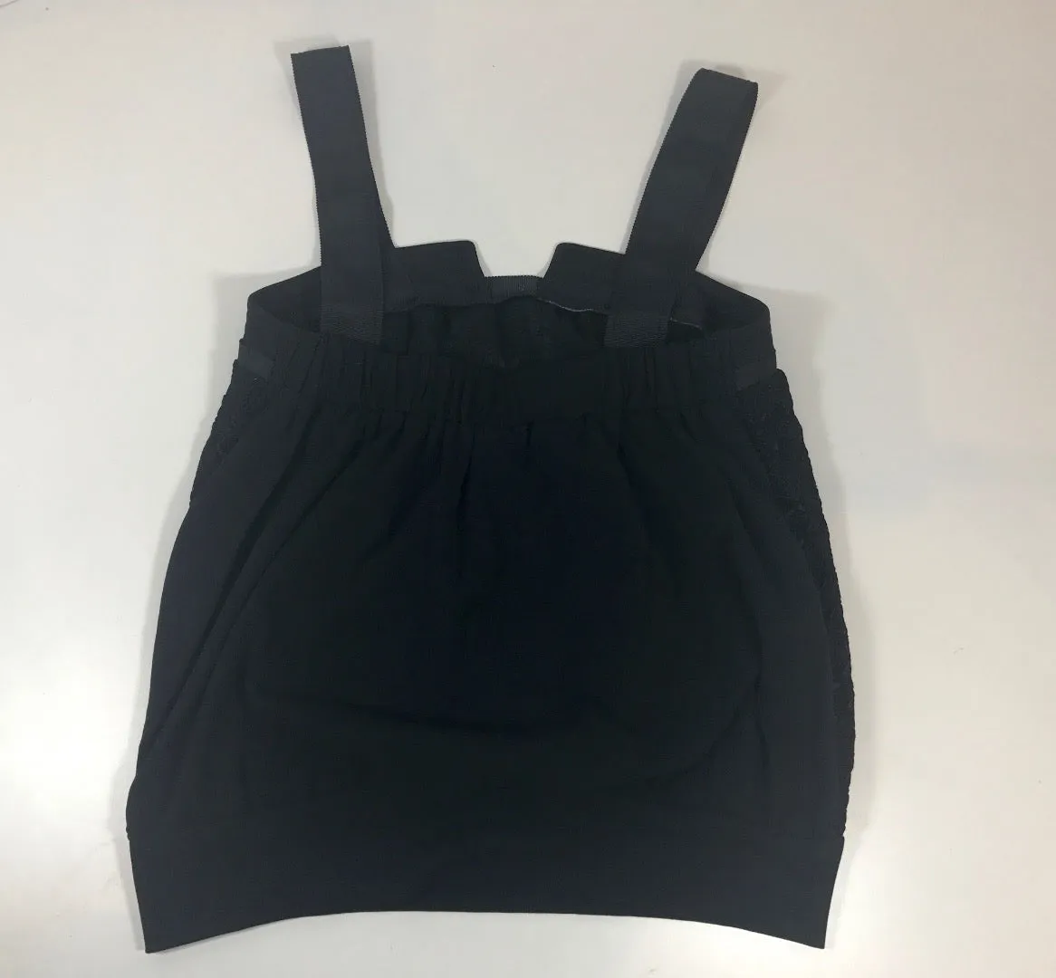 DEREK LAM Viscose and Silk Black Geometric Top Size 0
