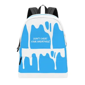 DRIP NX White logo & Light Blue  Cotton Backpack