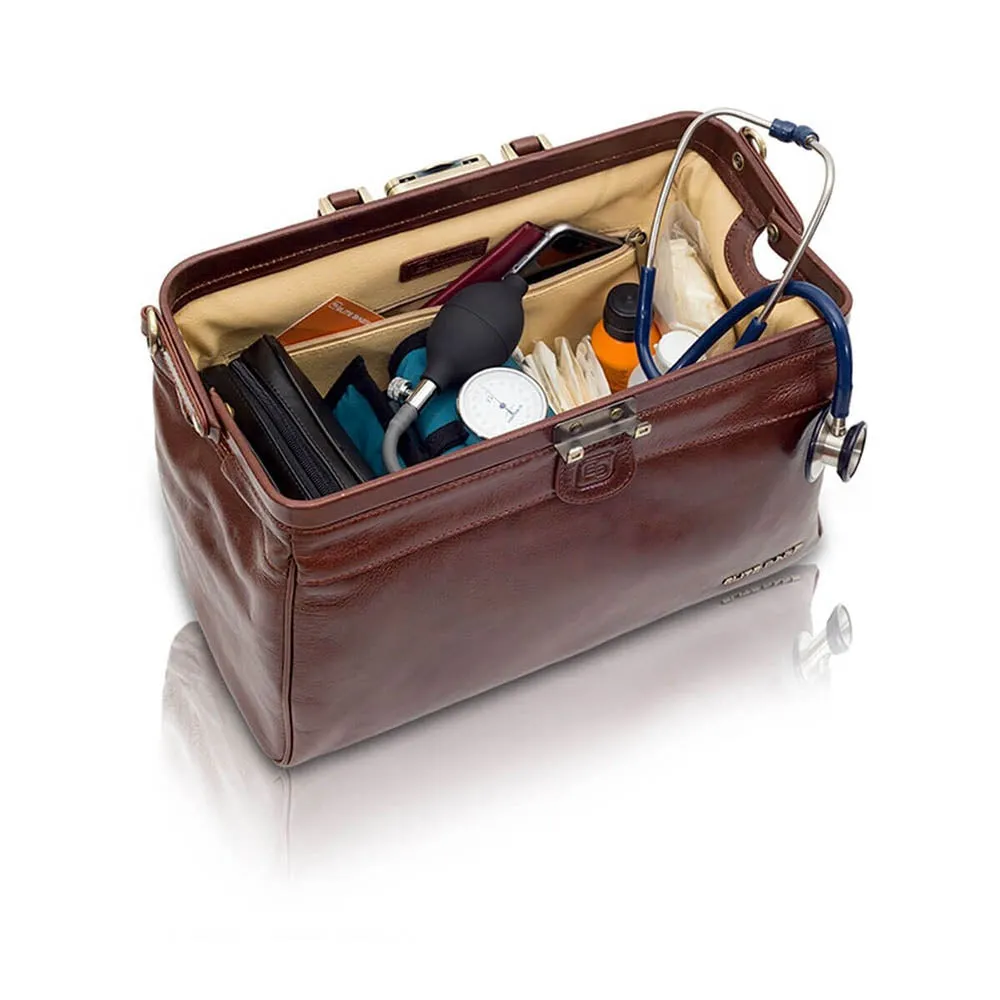 Elite Traditional Medical Bag - Brown Leather - Clearance