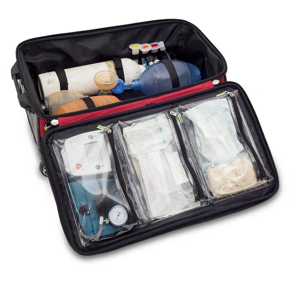 Emerair's Trolley Emergency Respiratory Bag - Red Polyamide - CLEARANCE
