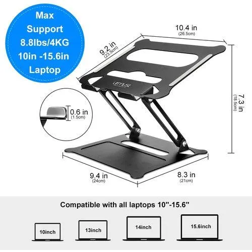 Ergonomic Laptop Stand Riser with Heat Vent Angle and Height