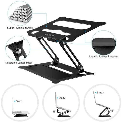 Ergonomic Laptop Stand Riser with Heat Vent Angle and Height