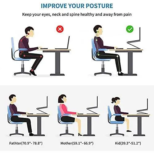 Ergonomic Laptop Stand Riser with Heat Vent Angle and Height