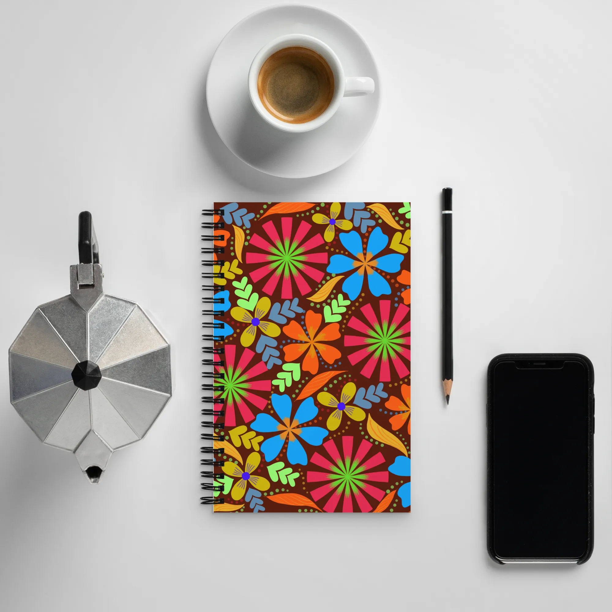 Fall Floral Spiral notebook