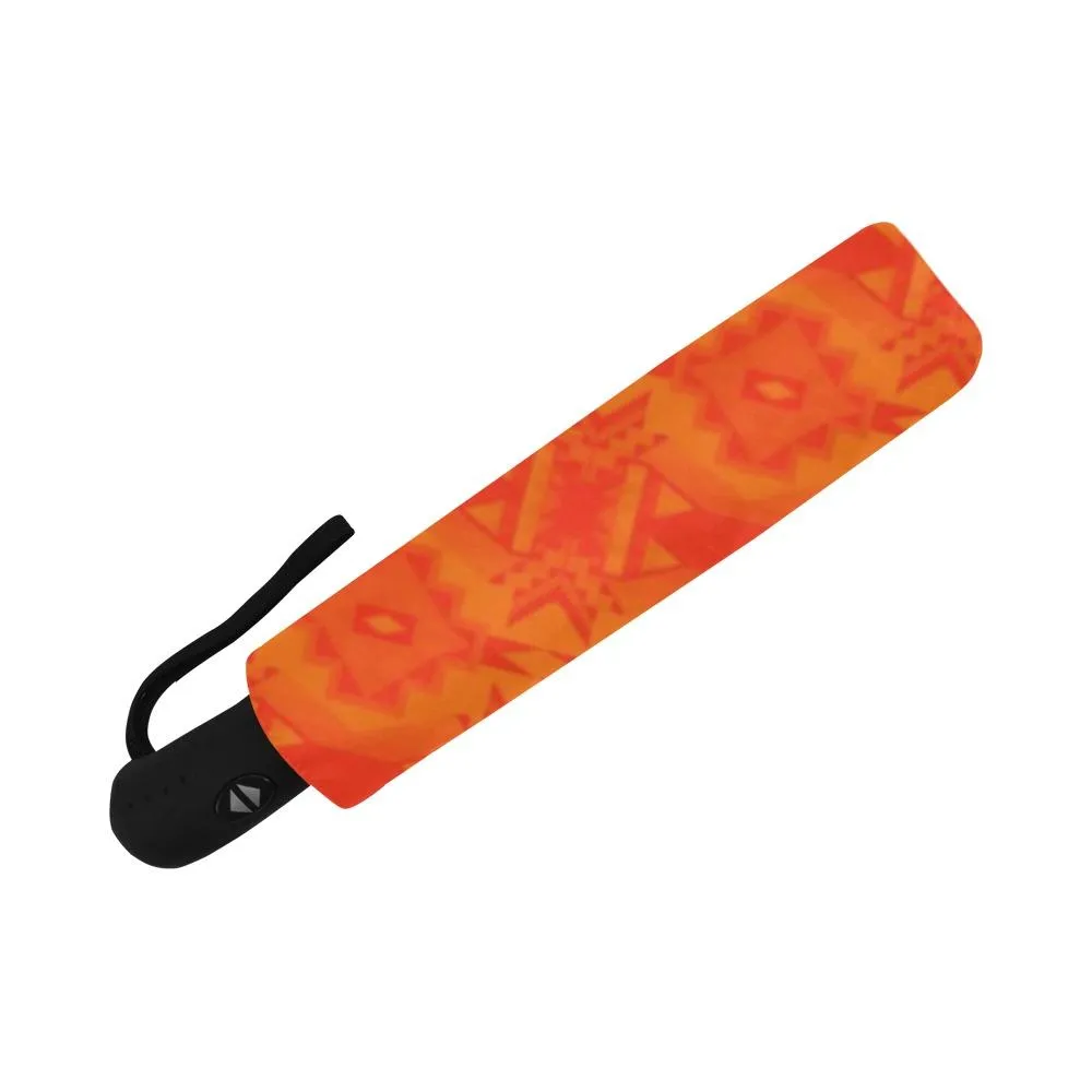 Fancy Orange Auto-Foldable Umbrella