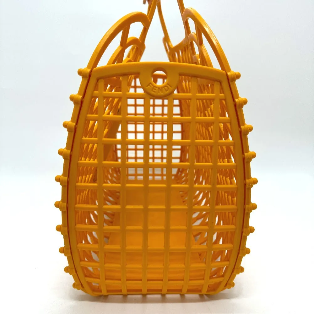 FENDI Handbag 8GH389 Plastic / leather Orange type bag Bucket medium Women Used