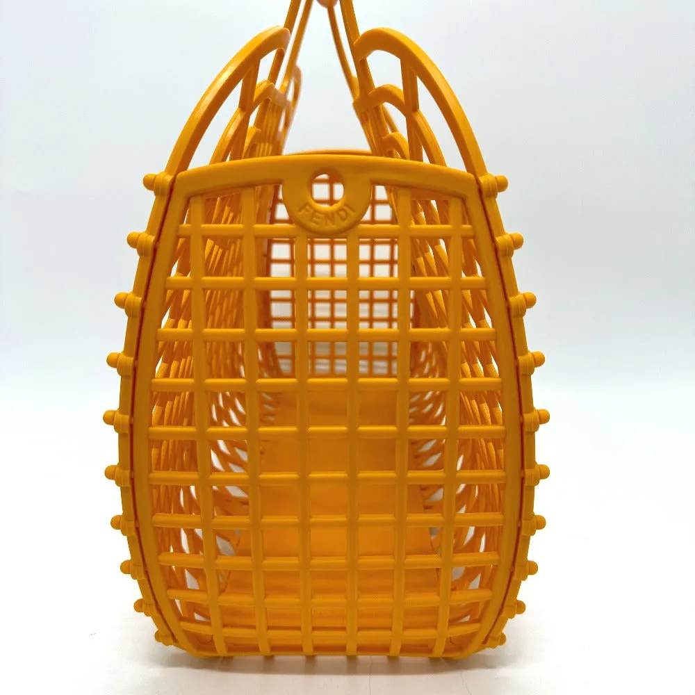 FENDI Handbag 8GH389 Plastic / leather Orange type bag Bucket medium Women Used