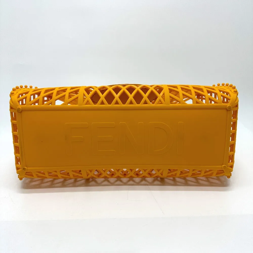 FENDI Handbag 8GH389 Plastic / leather Orange type bag Bucket medium Women Used