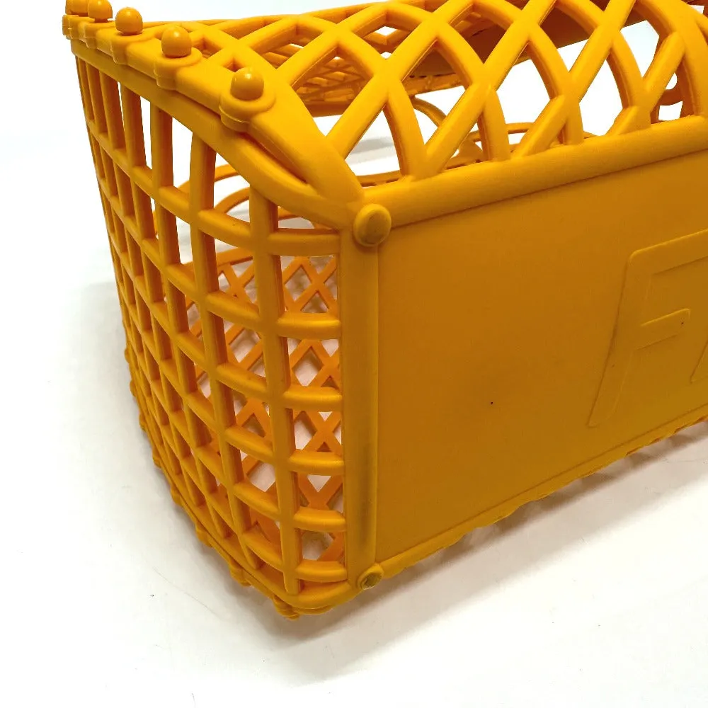 FENDI Handbag 8GH389 Plastic / leather Orange type bag Bucket medium Women Used