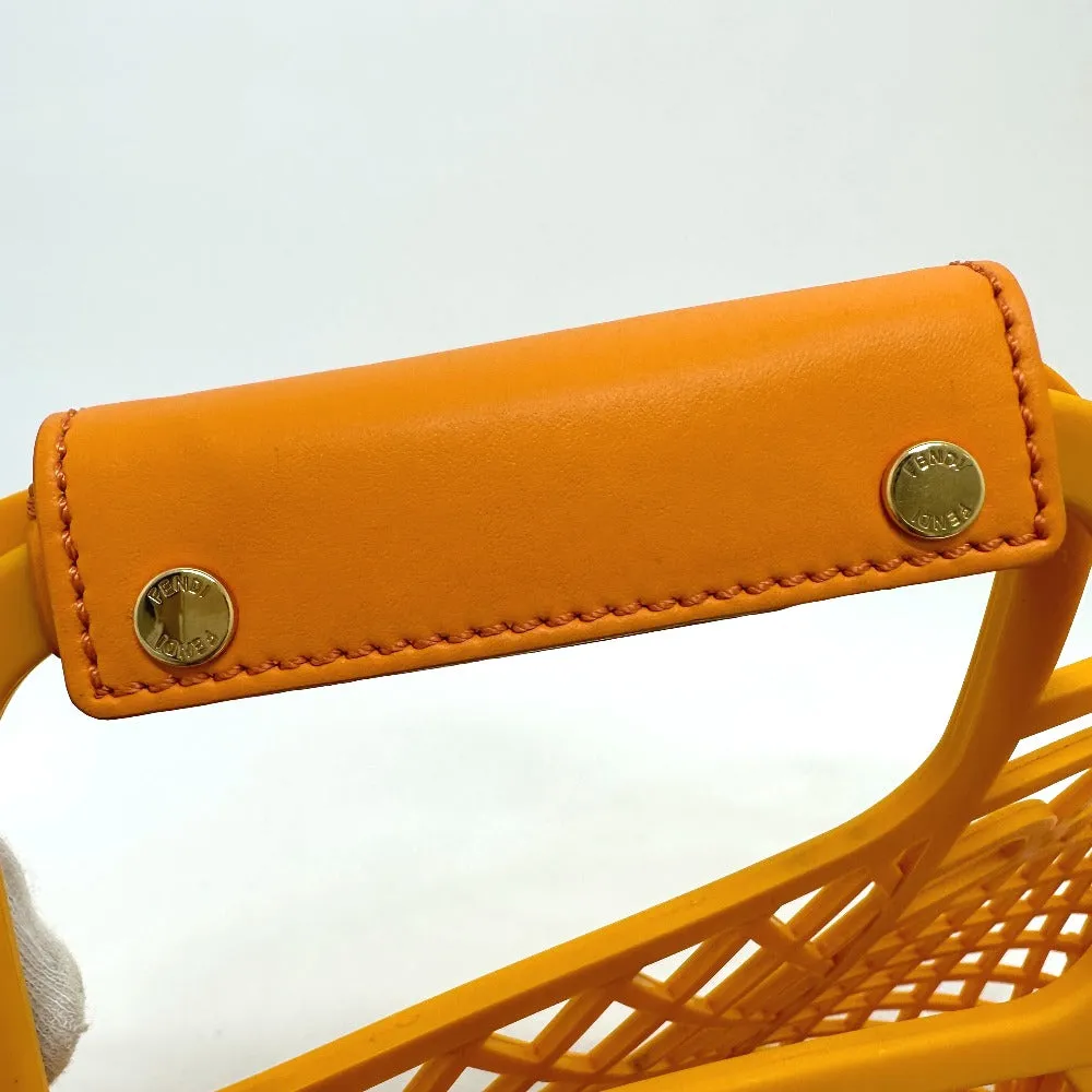 FENDI Handbag 8GH389 Plastic / leather Orange type bag Bucket medium Women Used