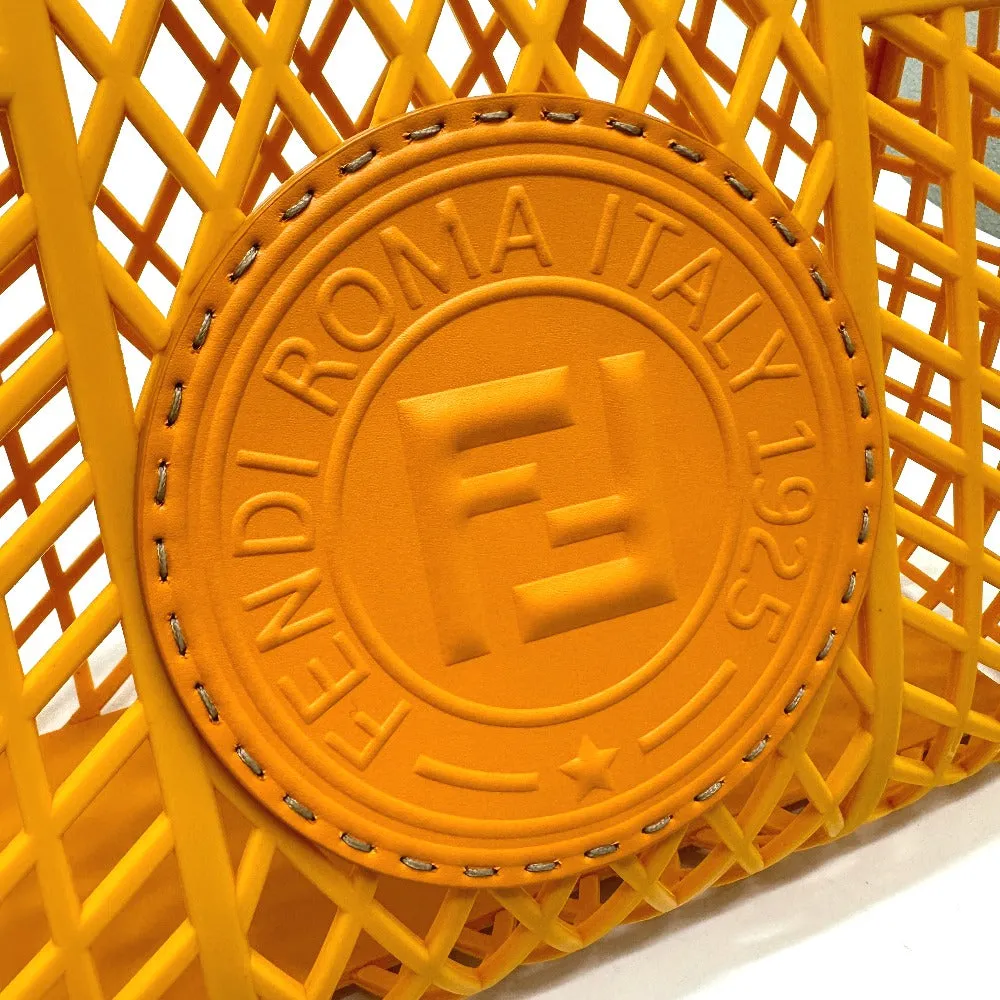 FENDI Handbag 8GH389 Plastic / leather Orange type bag Bucket medium Women Used