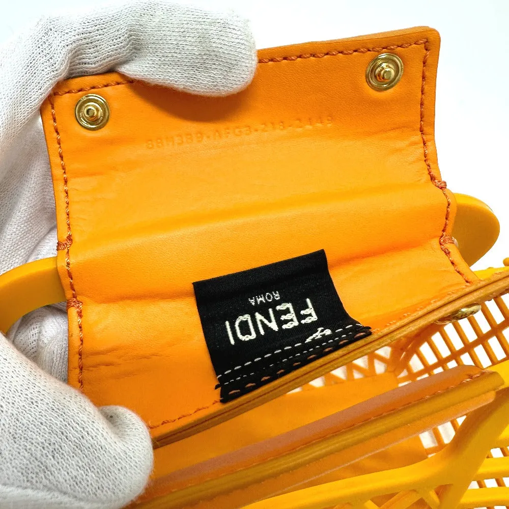 FENDI Handbag 8GH389 Plastic / leather Orange type bag Bucket medium Women Used