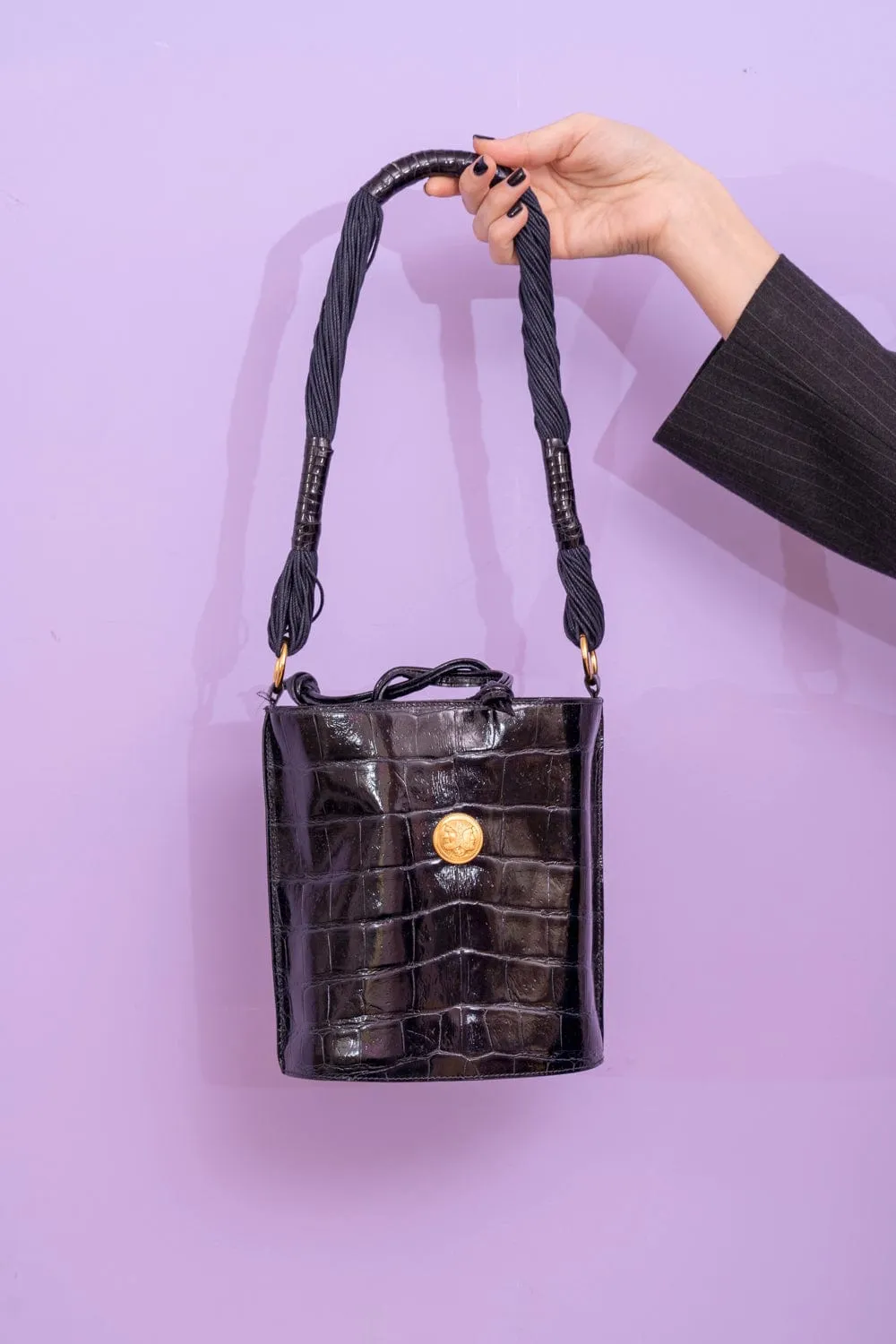 Fendi Vintage Moc Croc Bucket Bag - AWL2605