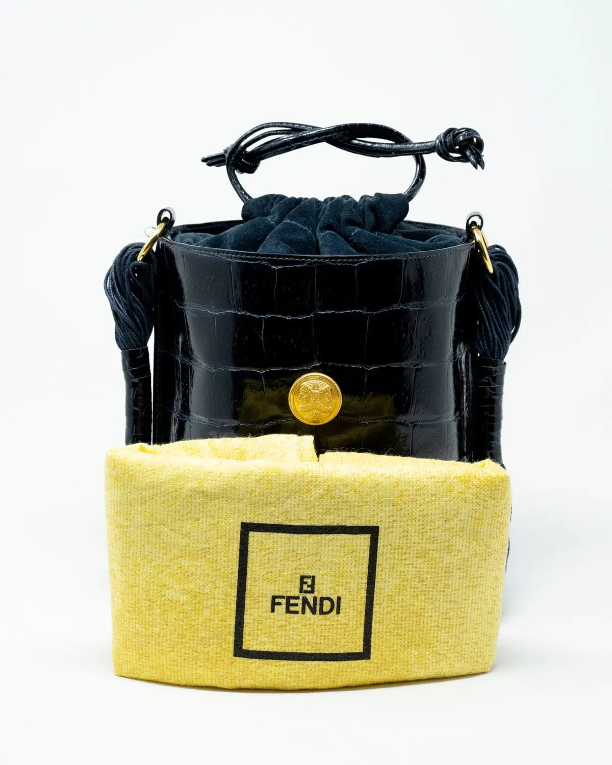 Fendi Vintage Moc Croc Bucket Bag - AWL2605