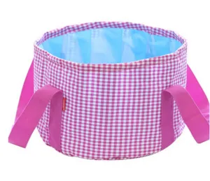 Fishing Bucket Basin Portable Outdoor Pouch Collapsible Wash Kit Sink,15 L