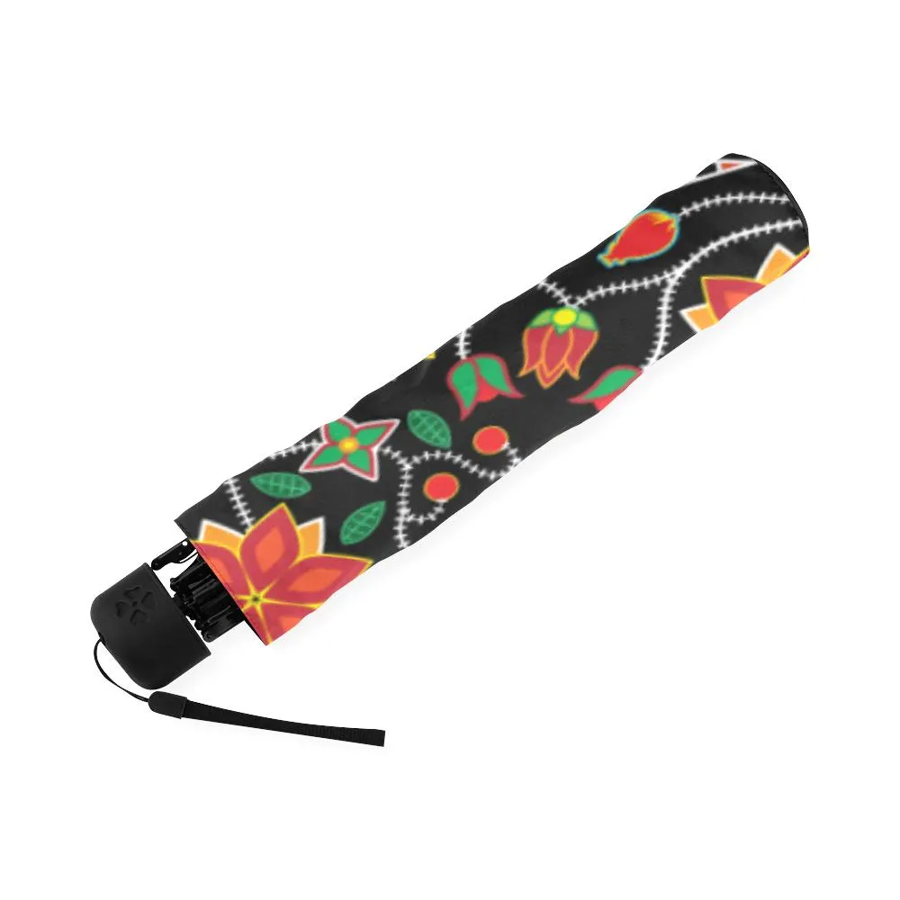Floral Beadwork Six Clans Foldable Umbrella