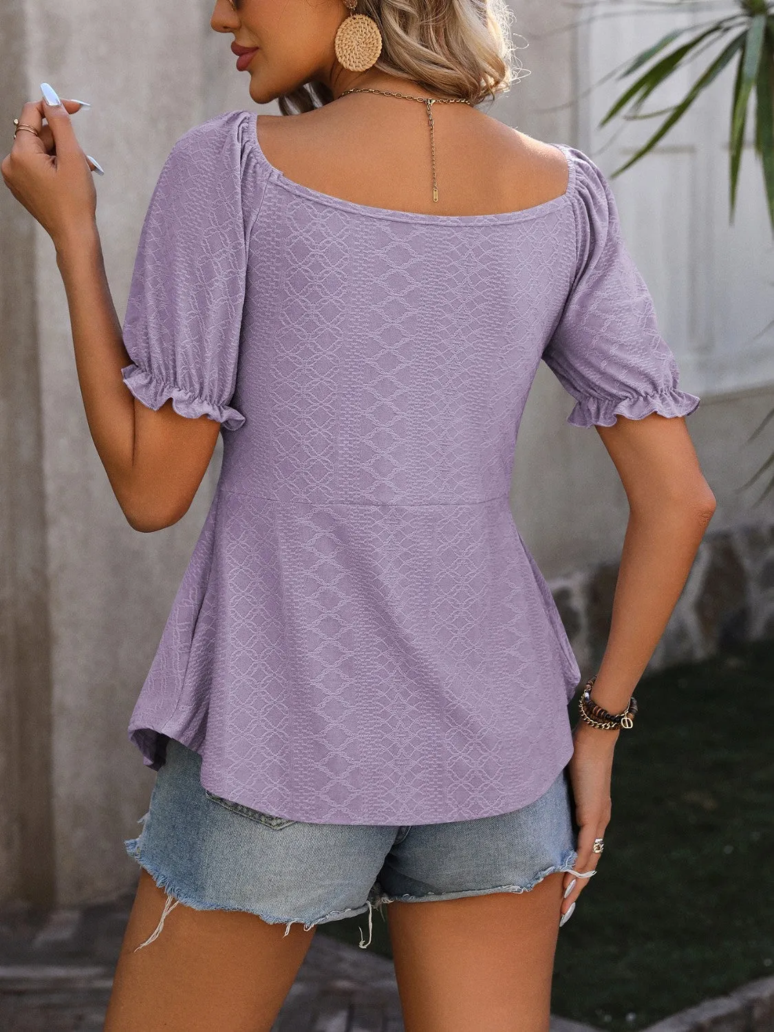 Flounce Sleeve Blouse