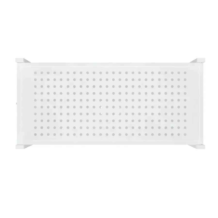 Foldable 3 Tier Storage Shelf, Carbon Steel, White - EKKIO