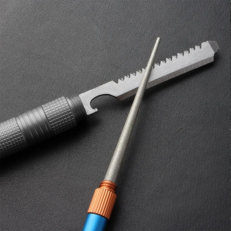 Foldable Diamond Pocket Knife Sharpener Rod Knife Portable Aluminum Handle Manual Sharpen Tools Kitchen Outdoor Sharpener Stick