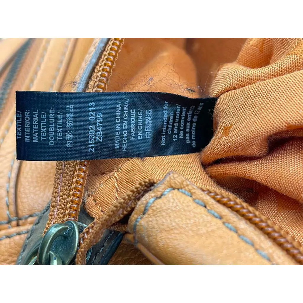 FOSSIL Crossbody Bag Authentic Leather Bag Orange